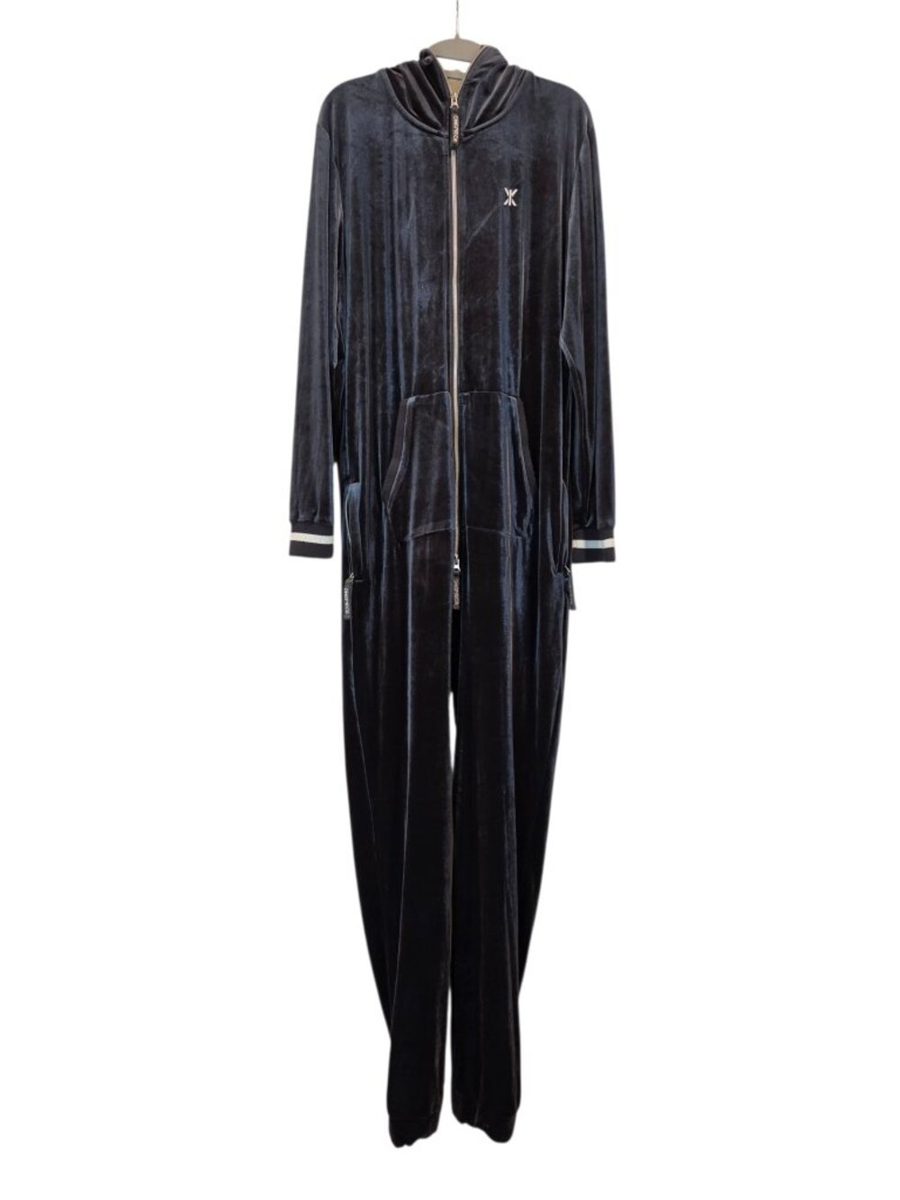 OnePiece Velour Onesie Jumpsuit Hooded Loungewear Dark Gray Unisex Norway Size L